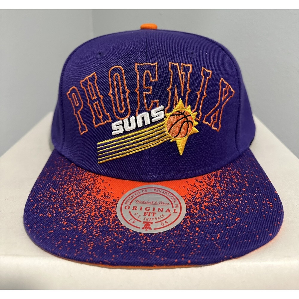 Phoenix Suns Mitchell & Ness NBA Spray Paint Snapback Hat Cap OSFA Purple NEW